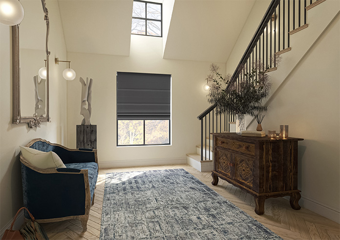 Luxe Velvet, Charcoal - Twist&Fit Roman Blind - Image 7